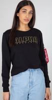 Alpha Industries Alpha Embroidery Pullover da donna,  nero,  dimensione S per donne