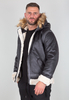 Alpha Industries B3 FL Hooded Giacca,  nero,  dimensione 2XL per uomo