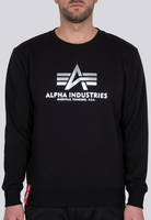 Alpha Industries Basic Foil Print Felpa,  nero-argento,  dimensione XS