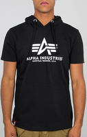 Alpha Industries Basic Hooded Maglietta,  nero,  dimensione S