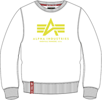 Alpha Industries Basic Neon Print Felpa,  bianco-giallo,  dimensione M
