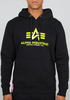 Alpha Industries Basic Neon Print Felpa,  nero-giallo,  dimensione S