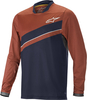 Alpinestars Alps 8.0 Bicicletta di LS Jersey,  rosso-blu,  dimensione 2XL