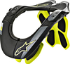 Alpinestars BNS Tech-2 Protettore del collo,  nero-giallo,  dimensione L XL per uomo