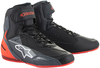 Alpinestars Faster 3 2024 Scarpe da moto traforate,  nero-grigio-rosso,  dimensione 42 per uomo