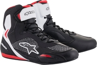 Alpinestars Faster 3 Rideknit Scarpe da moto,  nero-bianco-rosso,  dimensione 38 39 per uomo