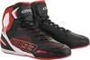 Alpinestars MM93 Austin Knitted Riding Scarpe motociclistiche,  nero-bianco-rosso,  dimensione 47 per uomo