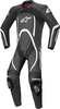 Alpinestars Orbiter V2 Tuta in pelle della moto monopezzo perforata,  nero-bianco,  dimensione 52 per uomo
