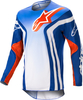 Alpinestars Racer Semi Maglia Motocross,  blu-arancione,  dimensione 2XL