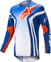 Alpinestars Racer Semi Maglia Motocross,  blu-arancione,  dimensione 2XL