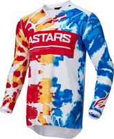 Alpinestars Racer Squad Maglia Motocross,  bianco-rosso-giallo,  dimensione L