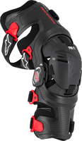 Alpinestars RK-7 Plasma Ginocchiere,  nero-rosso,  dimensione L per uomo