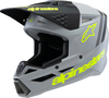 Alpinestars SM3 Radium Casco da motocross giovanile,  grigio-giallo,  dimensione S