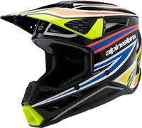 Alpinestars SM3 Wurx Casco da motocross giovanile,  nero-rosso-giallo,  dimensione M per uomo