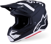 Alpinestars SM7 Dasher Casco da motocross,  nero-bianco,  dimensione L per uomo