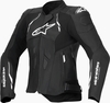 Alpinestars Stella Dusk Giacca in pelle da moto da donna,  nero-bianco,  dimensione 52 per donne