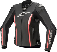 Alpinestars Stella Missile V2 Giacca in pelle da donna per moto,  nero-rosa,  dimensione 46 per donne