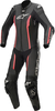 Alpinestars Stella Missile V2 One Piece Motorcycle Ladies Leather Suit,  nero-rosa,  dimensione 44 per donne