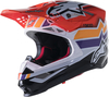 Alpinestars Supertech M10 Lee Design Casco Motocross,  rosso,  dimensione S