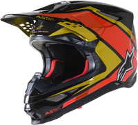 Alpinestars Supertech M10 Meta 2 Casco Motocross,  nero-giallo,  dimensione XS
