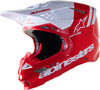 Alpinestars Supertech M8 Radium 2 Casco Motocross,  bianco-rosso,  dimensione L