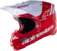 Alpinestars Supertech M8 Radium 2 Casco Motocross,  bianco-rosso,  dimensione M
