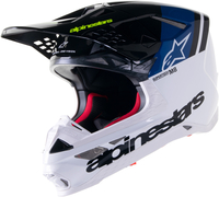 Alpinestars Supertech M8 Radium 2 Casco Motocross,  bianco-turchese-blu,  dimensione XL