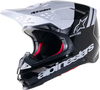 Alpinestars Supertech M8 Radium 2 Casco Motocross,  nero-bianco,  dimensione XL