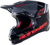 Alpinestars Supertech M8 Radium 2 Casco Motocross,  nero-rosso,  dimensione XS