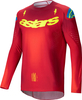 Alpinestars Supertech Maker Maglia da motocross,  rosso-giallo,  dimensione L per uomo