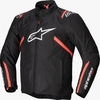 Alpinestars T-SPS V2 giacca tessile moto impermeabile,  nero-rosso,  dimensione 2XL per uomo