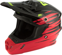 Answer AR-1 Pro Glow Casco Motocross,  nero-rosso,  dimensione M per uomo