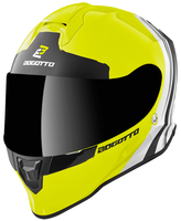 Bogotto V151 Wild-Ride Casco,  nero-bianco-giallo,  dimensione M per uomo