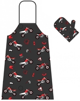 Booster Set di guanti grembiule e forno,  multicolore per uomo