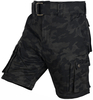 Bores Camo Cargo Calzoncini,  nero,  dimensione 36