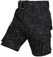 Bores Camo Cargo Calzoncini,  nero,  dimensione 38 per uomo