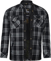 Bores Lumberjack Premium Camicia da moto,  nero-grigio-bianco,  dimensione 5XL per uomo