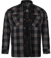 Bores Lumberjack Premium Camicia da moto,  nero-grigio,  dimensione 4XL per uomo
