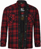 Bores Lumberjack Premium Camicia da moto,  nero-rosso,  dimensione 5XL per uomo