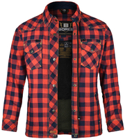 Bores Lumberjack Premium Camicia moto da donna,  rosso-blu,  dimensione XL per donne
