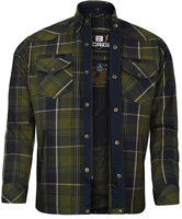 Bores Lumberjack Premium Camicia Moto,  nero-bianco-verde,  dimensione 3XL