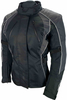 Bores Shanon Giacca tessile da moto da donna,  nero-grigio,  dimensione XL per donne