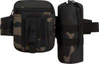 Brandit Allround Borsa cintura,  nero-grigio per uomo