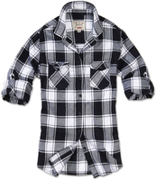 Brandit Amy Flanell Ladies Camicia,  nero-bianco,  dimensione 2XL per donne