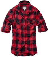 Brandit Amy Flanell Ladies Camicia,  nero-rosso,  dimensione 4XL per donne