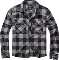 Brandit Check Camicia,  nero-grigio,  dimensione S per uomo
