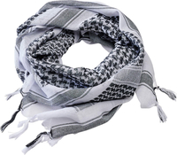 Brandit Shemag Headwear multifunzionale,  nero-bianco per uomo