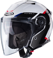 Caberg Flyon II Boss Casco Jet,  nero-bianco-rosso,  dimensione M per uomo