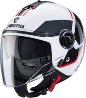Caberg Riviera V4 X Geo Casco Jet,  nero-bianco-rosso-verde,  dimensione M per uomo