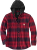 Carhartt Flannel Fleece Lined Hooded Camicia,  rosso,  dimensione 2XL per uomo